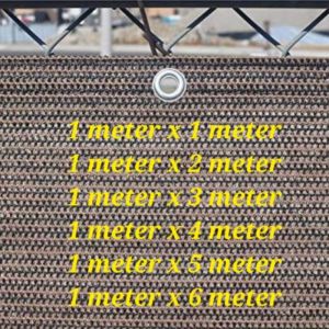 140gsm Extra Thick Privacy Net Screen ANTI UV SHADE NET BALCONY BACKYARD DECK PATIO NET PERANG Color Privacy Screen Fence Sun Shade Mesh Sail Awning Canopy Cover Outdoor Garden UV Protection SunProof HDPE Brown Net