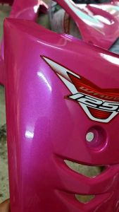 ชุดสีเวฟ110/เวฟ100เก่า สีชมพูพร้อมติดลายตามแบบหรือตามลูกค้าสั่ง [1ชุดมีทั้งหมด13ชิ้นตามรูป] มีรุ่นดิส/และรุ่นดั้ม