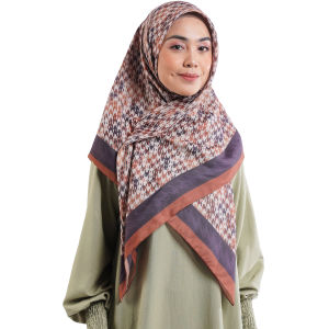 Elzatta Hijab Kerudung Jilbab Segiempat Segi empat Scarf Motif Premium Obelia Series