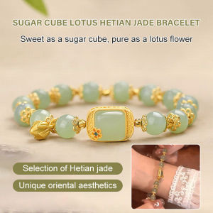 Jade Bracelet/Charm Bracelet/Delicate Crystal Sugar Cube/Daily Outdoor Gift/Women Summer