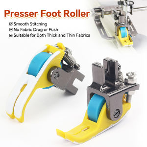 Digeo Universal Industrial Roller Wheel Presser Foot Sewing Machine Roller Foot 1Pc Color Random