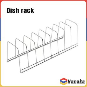Vacaka Stainless Steel Dish Drying Rack Kitchen Storage Organizer for Plates Bowls Pot Lids Cutlery