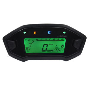 10000RPM New Universal Motorcycle LED Adjustable Speedometer 7 Colors Backlight Digital Odemeter Tachometer For 124 Cylinder