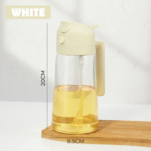 2 In 1 Cooking Oil Dispenser High Pressure 600ml BBQ Salad Vinegar Glass Oil Storage Botol Minyak Dapur