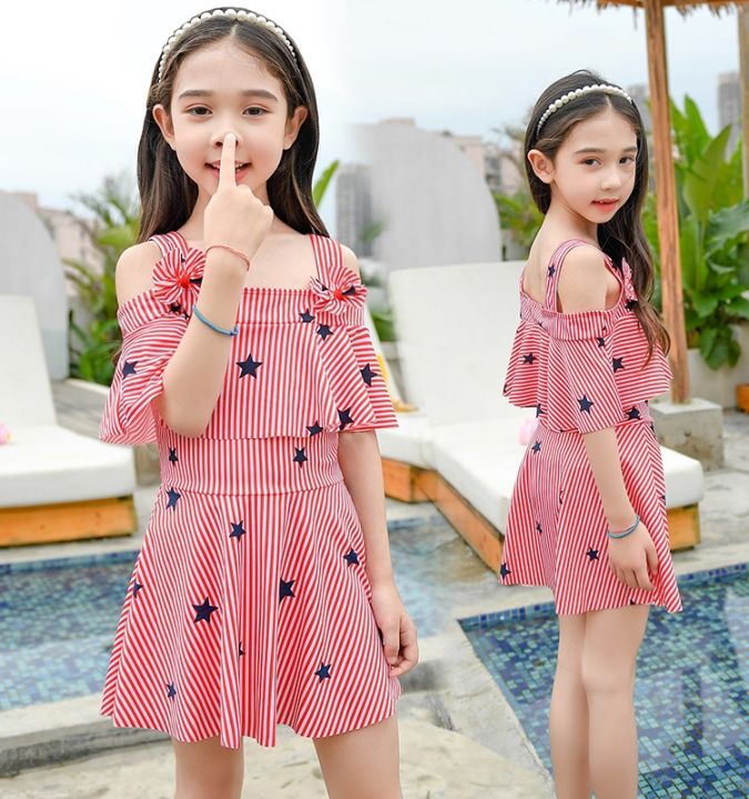 Children's swimsuit girl girl skirt conjoined split princess cute ...