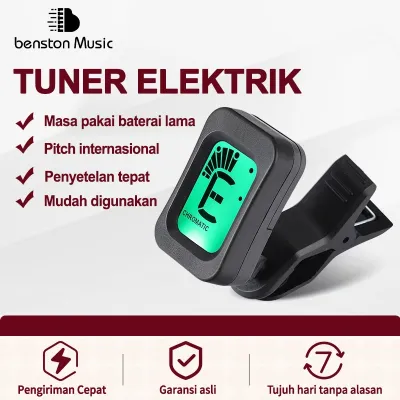 Benston Music - Tuner gitar tuner alat musik profesional tuner elektrik kalibrasi otomatis pemula universal