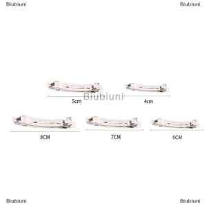 [COD] Biubiuni 10pcs mùa xuân tóc Clips cơ sở trống tự động barrette handmade Bow HAIRPIN DIY trang sức làm phụ kiện