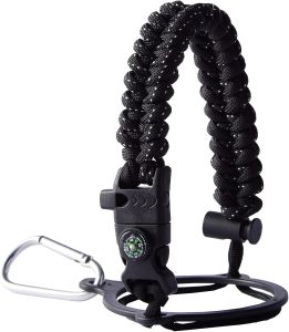 Paracord Handle for Water Bottle - Fits Wide Mouth Water Bottles 32 40 64 128 oz