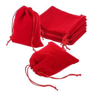 5/10 PC Velvet Cloth Drawstring Bags Jewelry Pouches for Christmas Wedding Gift Candy Bags