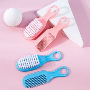 2pcs /set Baby Hair Brush Comb Set Easy To Hold and Soft-Bristle Brush newborn babys