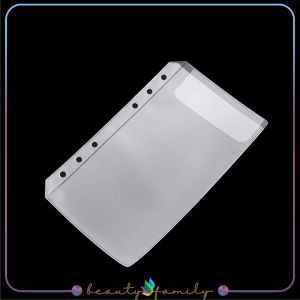 BF-C1105 Zipper Pocket Binder A6 Transparan 6 Hole / Transparent Hand Book Bags Ziplock Tempat Uang
