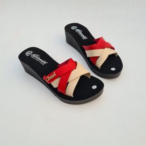 Brkh Sandal Wedges Wanita Anti slip sandal wedges wanita terbaru 2024 sandal wedges wanita silang