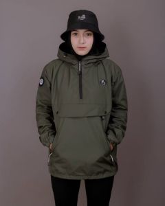 Jaket Parasut Outdoor Pria Waterproof Jacket Cagoule Taslan ZN Kantong Doraemon Anti air