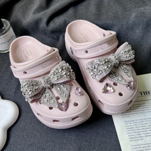 Fashion Elegant Bow Shoes Charms Faux Diamond DIY Fashion Accessories Suitable for Hole Shoes Sandals Holidays Party Gifts h260729