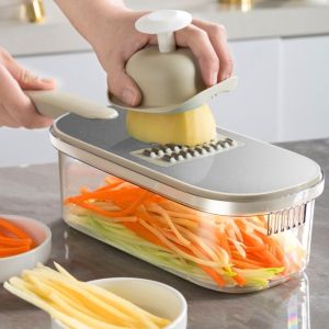 BAGUO(霸果) Handheld Multifunctional Vegetable Slicer Effortless Safety Vegetable Cutter Easy To Clean Plastic Food Processor Fast Chopper