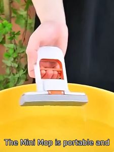 Mini Foldable Squeeze Table Mop Portable Mini Cleaning Sponge Mop Wet and Dry Cleaning System Tool