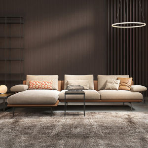 Sofa Genuine Leather Sofa Inline Sofa Living Room Large Apartment