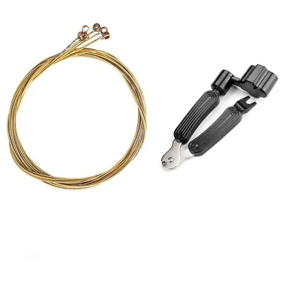 6PCS/Set Cooper Guitar Strings Acoustic Guitar Brass Strings Folk Guitar Steel Strings Set Musical Instrument Accessories