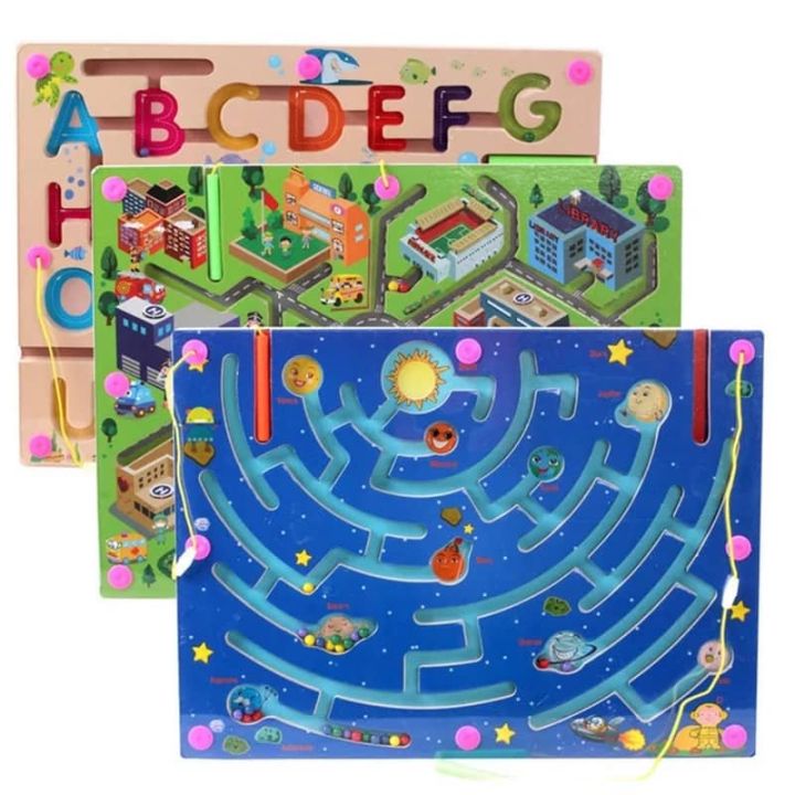 Montessori Magnetic Pen Maze Pratice Writing Fine Motor Skill Training ...