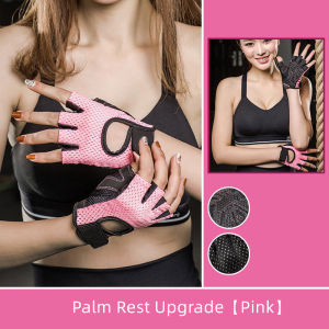 FEELCOOLSPORT ถุงมือออกกำลังกายสำหรับผู้ชายและผู้หญิงน้ำหนักเบาและระบายอากาศได้แบบไม่มีนิ้วบุนวมพร้อมสายรัดข้อมืออุปกรณ์ออกกำลังกายสำหรับยกน้ำหนัก