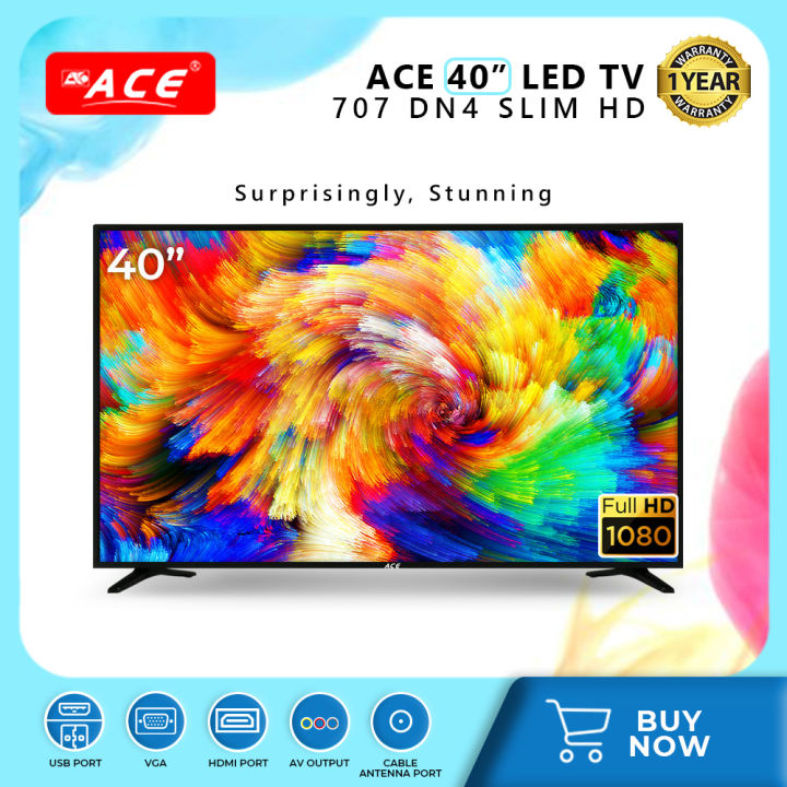 ACE 40" LED TV DN4 - 707 Full HD Slim | Lazada PH