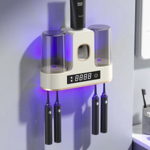 Intelligent Sterilization And Drying Toothbrush Holder Air Drying And Disinfection Toothbrush Holder Non Punching Shelf