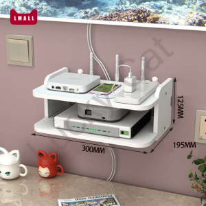 【SG READY STOCK】Punch Free router rack wifi router socket storage box Projector Organizer Shelf