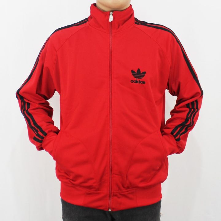 Red adidas jacket online mens