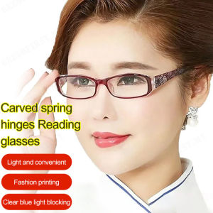 Fashionable Womens Reading Glasses with Carved Floral Design