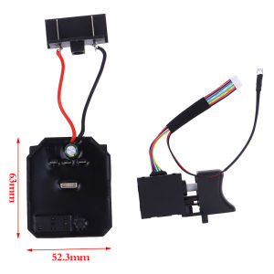 LEI 1Pc Control Board+1Pc Switch 18V 21V For Dayi 2106 Brushless Electric Wrench Motherboard Accessories Speed Switch Brushless Control Board