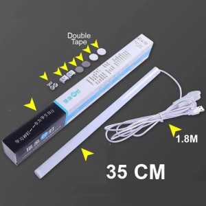Lampu Neon LED Putih plus Kabel 18 Meter plus Output USB - Ukuran 22 cm 30cm 35cm 37cm 41cm