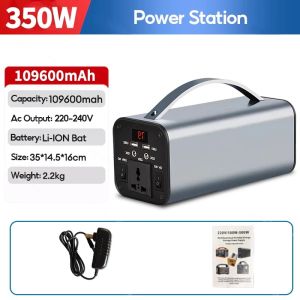 350W Portable Solar Power Station 109600mAh Large Capacity Home Generator Power Bank 220V Multi-functional Mobile Power Multifunctional Solar Generator For Outdoor Usage For Home Travel Camping Backseat On Long Road Trips