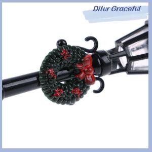 Ditur 1 12 Dollhouse Miniature Christmas Park Street Lamp Doll Streetlight Decor Toy