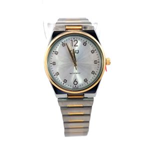 Q&Q Two-Tone Crystal-Accent Quartz Watch Q84B-008PY*