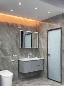 Bathroom Cabinet Cellular Aluminum Washbasin Cabinet Combination Drawer Cabinet Ceramic  Washstand