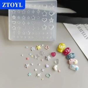 [COD]🔥🔥🔥ZTOYL 3D Mold Silicone Nail Art Decorations DIY Flower Design Templates Mold For Nails Jewelry Crafts Transparent Nails Mold Tool