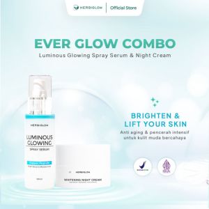 HERBIGLOW - NIGHT CREAM + LUMINOUS SPRAY SERUM COPPER PEPTIDE (BPOM)