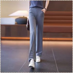 Casual Pants Slim and Shapely Suit Pants Fashion Easy to Match Petite Commuter Business Zipper Buttons
