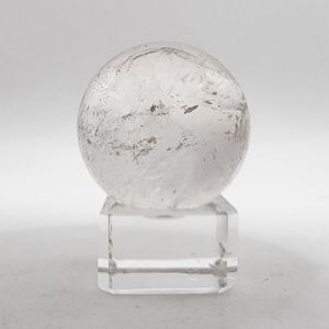 (SG Seller Ready Stocks) Natural Brazil White Quartz Ball with Rainbow 3.2cm