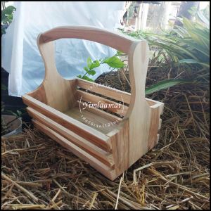 ตะกร้าไม้ ตะกร้าระแนงทรงโมเดิร์น Modern กระเช้าระแนงทรงโมเดิร์น กระเช้าของขวัญ กระเช้าไม้ กระเช้าวินเทจ ตะกร้าทรงแอบเปิ้ล งานไม้สักแท้