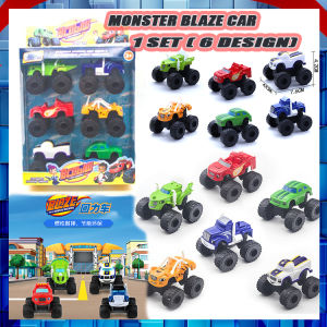 TB Monster Blaze Car Cartoon Monster Blaze Car 1 Set ( 6 Design) Kid Toys Car