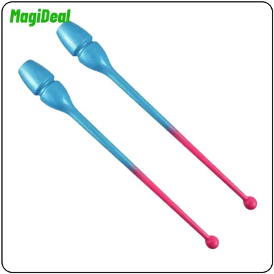 MagiDeal 2x Connectable Rhythmic Gymnastics Clubs 45cm Practical Easy to Control Professional Dance Props for Competition