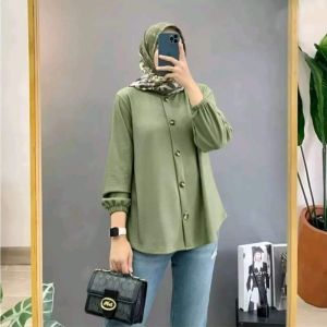 BLUS DEVANCA KEMEJA POLOS CRINKLE AIRFLOW L LD 110 // DEVANCA KEMEJA // KEMEJA KANTOR // ATASAN POLOS KERJA // KEMEJA POLOS//KEMEJA 100 3 PCS