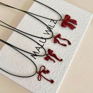 สร้อยคอแบบซ้อนได้ อีกครั้ง สไตล์มินิมอลสีดำ สำหรับผู้หญิง