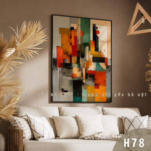 Tranh Canvas Trừu Tượng In Giả Sơn Dầu Khổ Lớn – Tranh Nghệ Thuật Decor Phòng Khách Phòng Ngủ Căn Hộ Cao Cấp