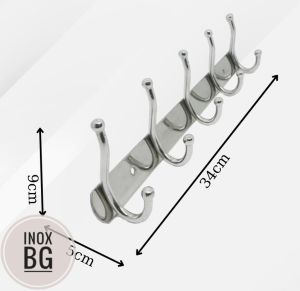 INOX304 Móc treo quần áo trên dưới loại 5 móc 7 móc gắn tường inox 304 cao cấp