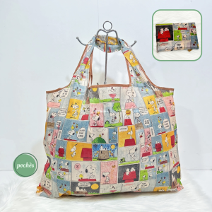 TAS BELANJA LIPAT SNOOPY / KANTONG BELANJA ECO SHOPPING BAG TAS MULTIFUNGSI UKURAN BESAR POCHES BAG