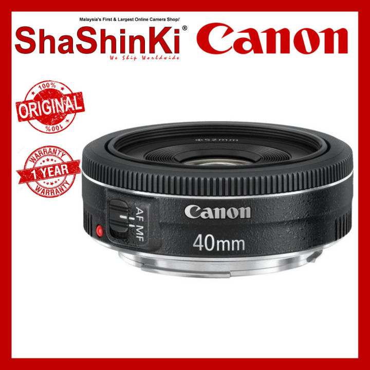 Canon EF 40mm STM Pancake Lens (Canon Malaysia) Lazada