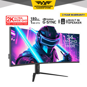 Armaggeddon 34" 180Hz Monitor 1Ms Curve Built In Speaker Gaming Monitor | 3440 x 1440 XC34UWQHD