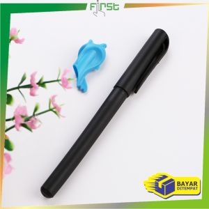 FH-A45 Pulpen Hitam 0.7mm Motif Polos Tinta Hitam Simple Ballpoint / Pena Alat Tulis Kantor Sekolah Pens Black Import